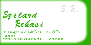 szilard rekasi business card